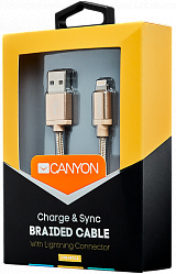Canyon CNS-MFIC3GO USB - Lightning MFI (золотой)